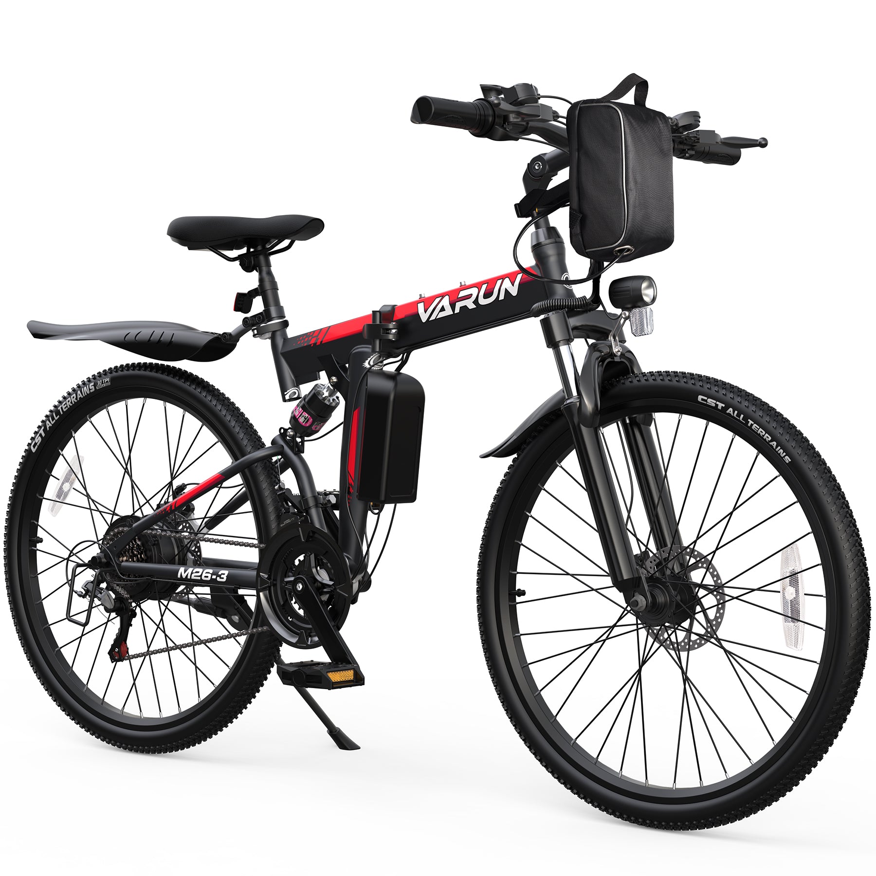 VARUN M26 Storm | Foldable Electric Mountain Bike-Black