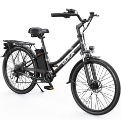 VARUN C26 Volt | Electric Commuter Bike-Black