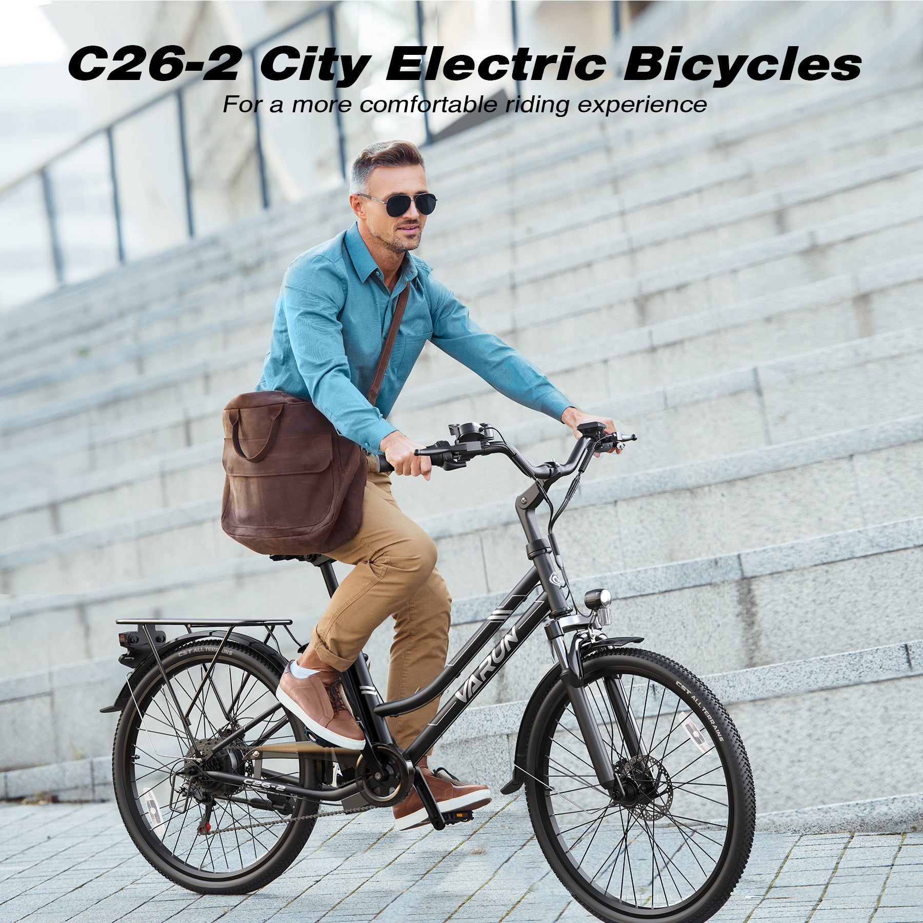 VARUN C26 Volt | Electric Commuter Bike-Black